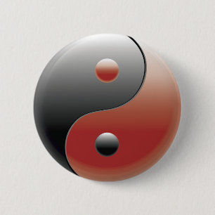 Yin Yang symbol - Yin Yang undertecknar Knapp