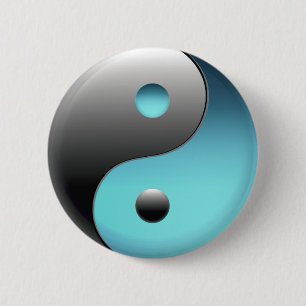 Yin Yang symbol - Ying Yang undertecknar Knapp