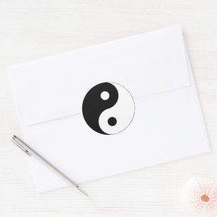 Yin Yang-symbolen Runt Klistermärke