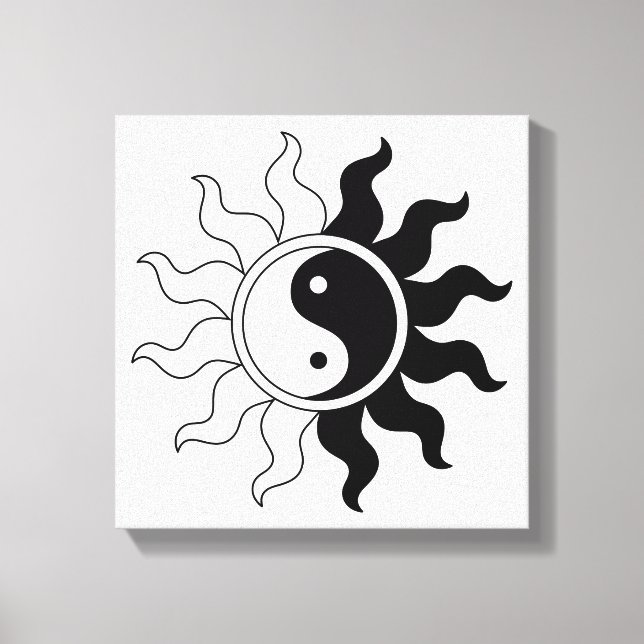 Yin Yang-symbolen sol Canvastryck (Framsida)