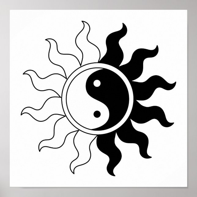Yin Yang-symbolen sol Poster (Framsidan)