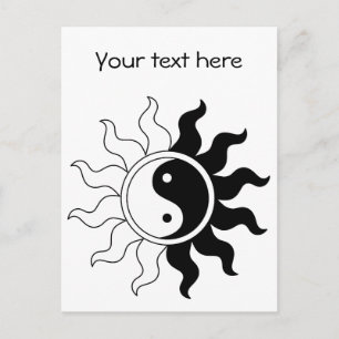 Yin Yang-symbolen sol Vykort