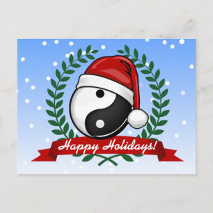 Yin Yang symbolhelgdag Helg Vykort