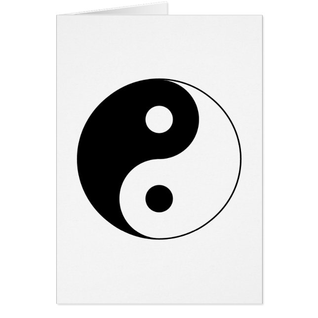 Yin Yang symbolkort Hälsningskort (Framsidan)