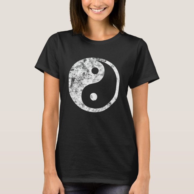 Yin Yang T-Shirt. Roligt Yin-Yang Symbol Yoga Tao  T Shirt (Framsida)