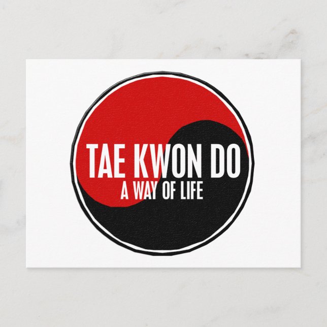 Yin Yang Tae Kwon Do 1 Vykort (Framsida)