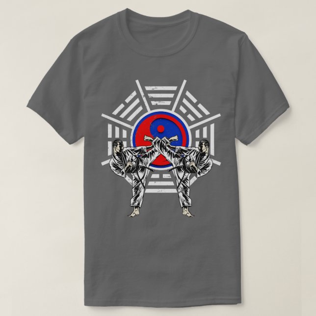 Yin Yang Taekwondo Martial Arts T Shirt (Design framsida)