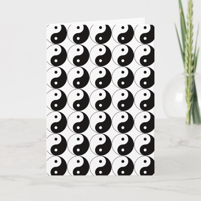 Yin Yang Tai Ji kinesiskt symbol Kort (Framsida)