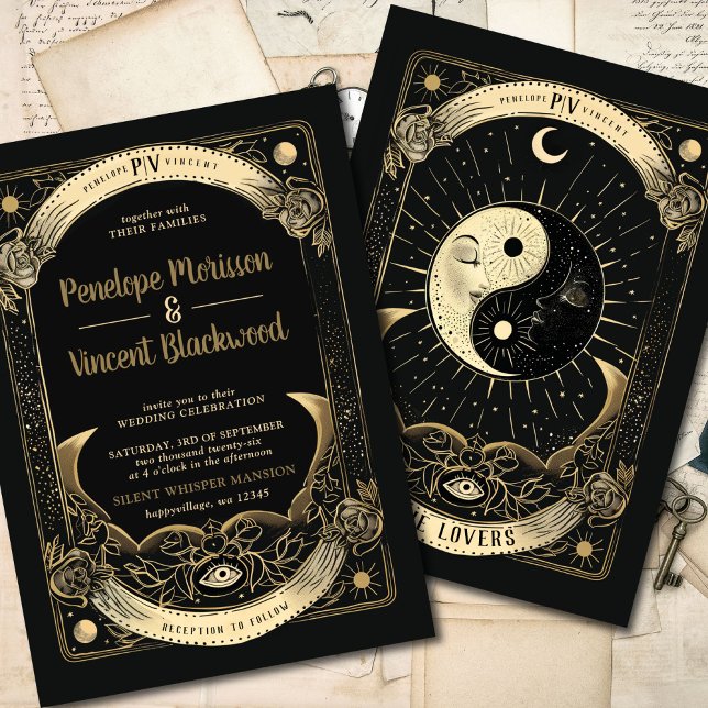 Yin Yang | Tarot Bröllop Inbjudningar (Skapare uppladdad)