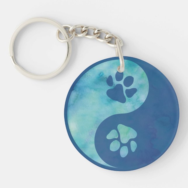 Yin Yang Tass Blue Keychain (Framsidan)