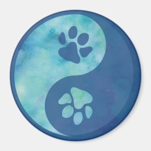 Yin Yang Tass Blue Magnet