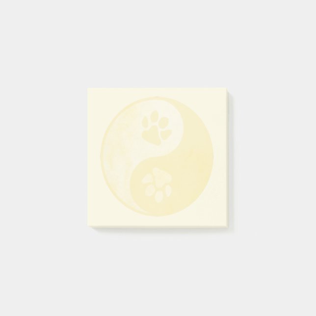 Yin Yang Tass Guld Post-it Block (Framsida)