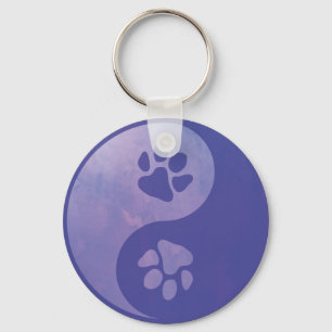 Yin Yang Tass Lila Keychain Nyckelring
