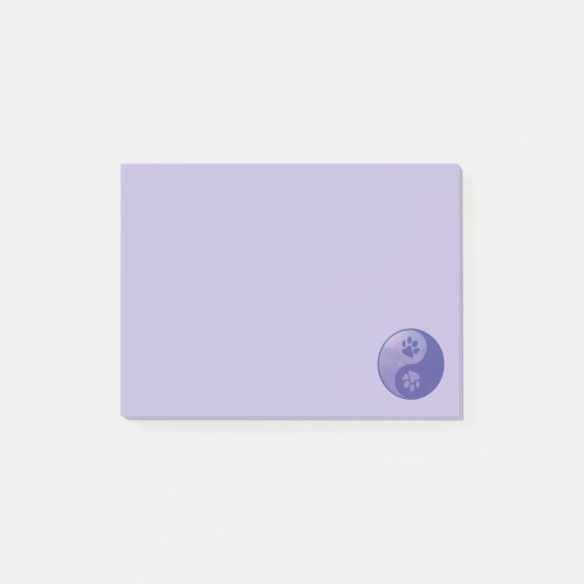 Yin Yang Tass Lila Post-it Block (Framsida)