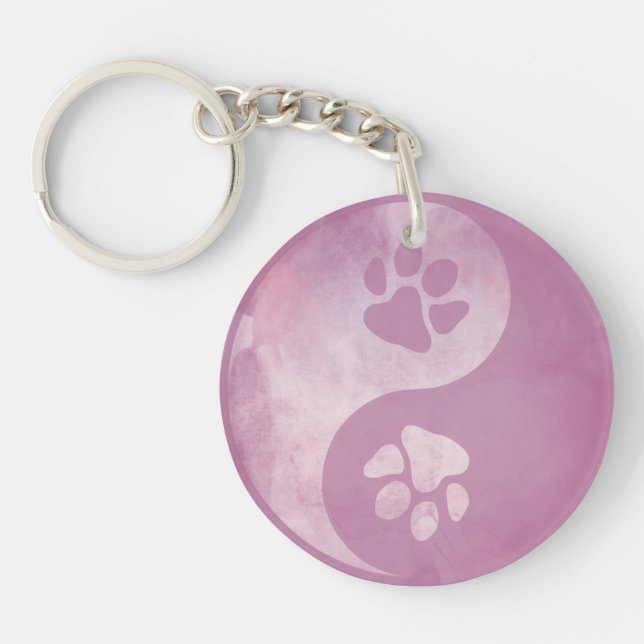 Yin Yang Tass Rosa Keychain (Framsidan)