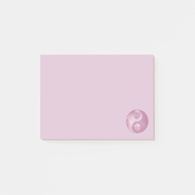 Yin Yang Tass Rosa Post-it Block (Framsida)