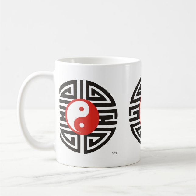 Yin Yang Tattoo Yantra Kaffemugg (Vänster)
