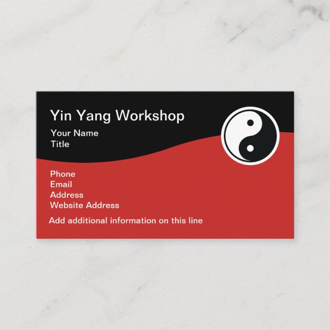Yin Yang-tema visitkort (Framsida)