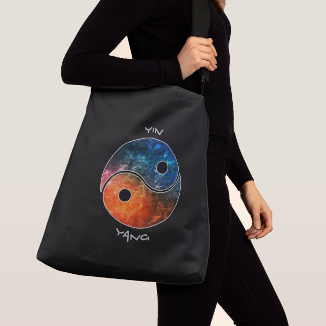 Yin Yang Tote Bag Axelväska (Närbild)