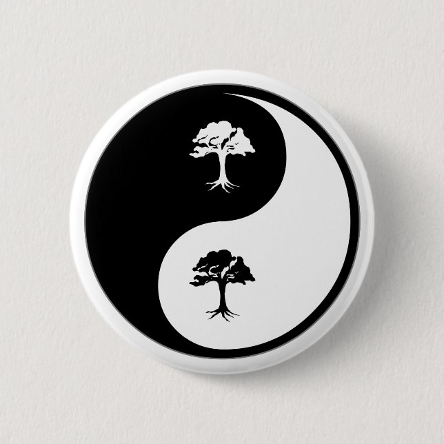 Yin Yang träd Knapp (Framsida)