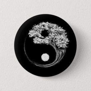 Yin Yang Träd Knapp