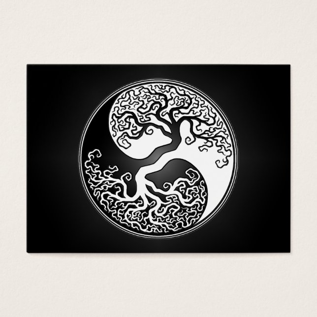 Yin Yang Träd Visitkort (Framsidan)