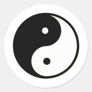 Yin Yang transp the MUSEUM Zazzle Gifts Runt Klistermärke