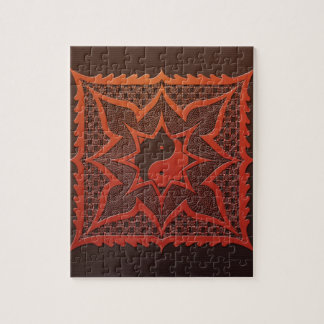 Yin Yang träsnittMandala Pussel