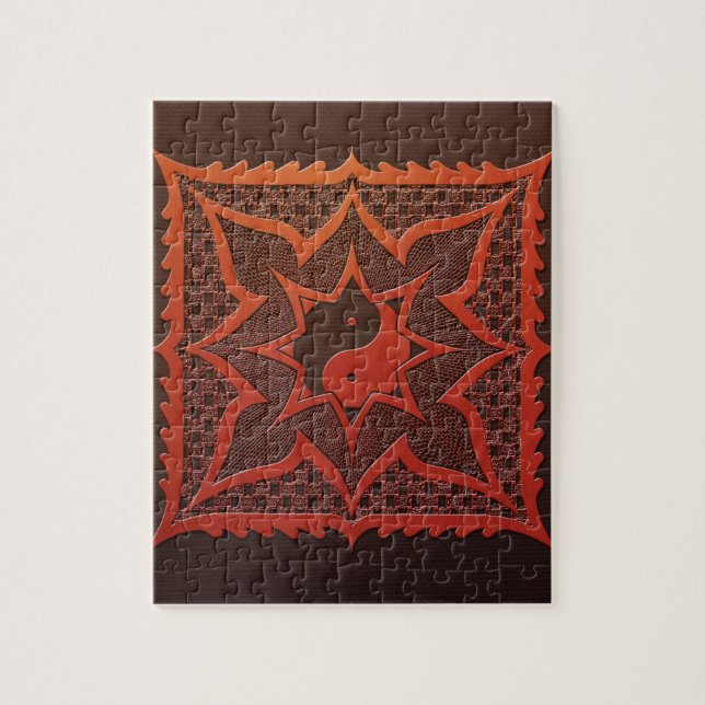 Yin Yang träsnittMandala Pussel (Vertikal)