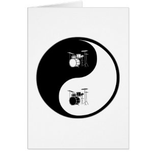 Yin Yang trummar Hälsningskort