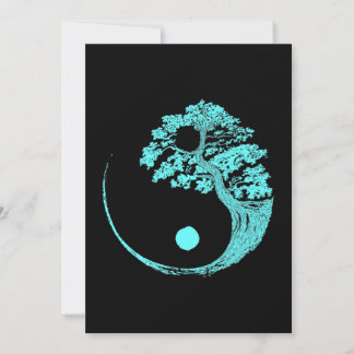 Yin Yang Turkvoise Blue Bonsai Träd japanska
