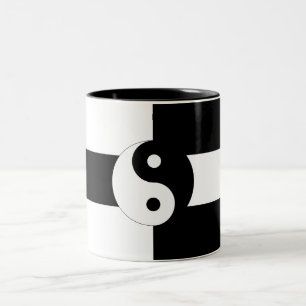 Yin Yang Två-Tonad Mugg