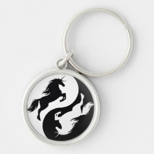 Yin Yang Unicorn Nyckelring
