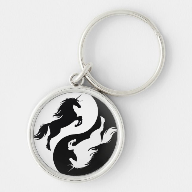 Yin Yang Unicorn Nyckelring (Framsidan)