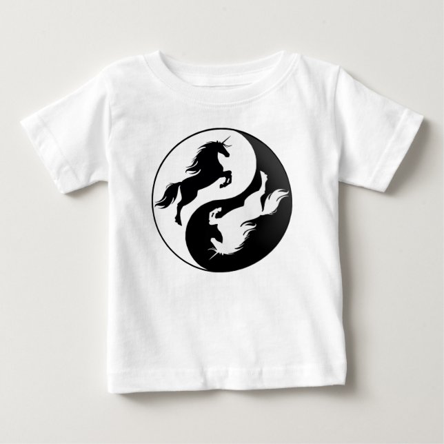 Yin Yang Unicorn Shirt T Shirt (Framsida)