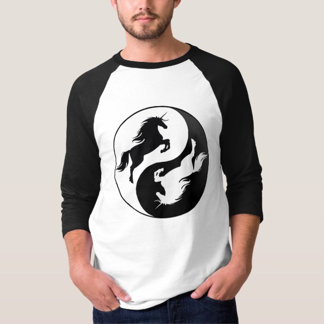 Yin Yang Unicorn Shirt T-shirt (Framsida)