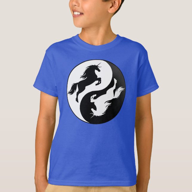 Yin Yang Unicorn Shirt Tee Shirt (Framsida)