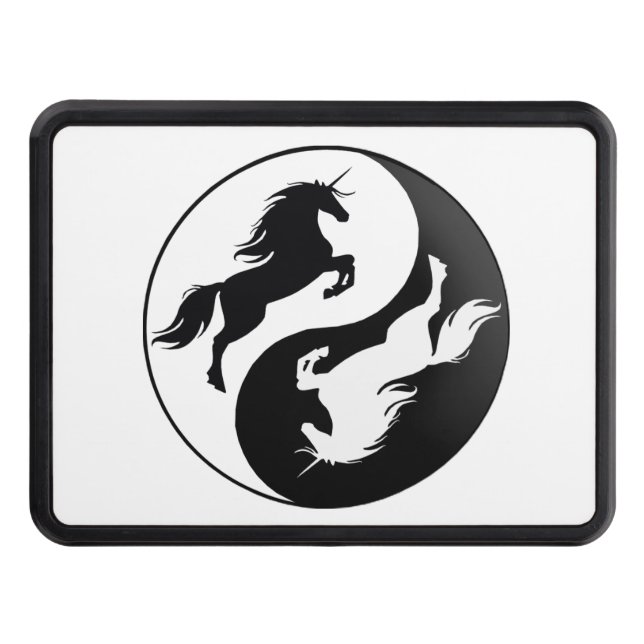Yin Yang Unicorn Trailer Hitch Cover Dragkroksskydd (Framsidan)