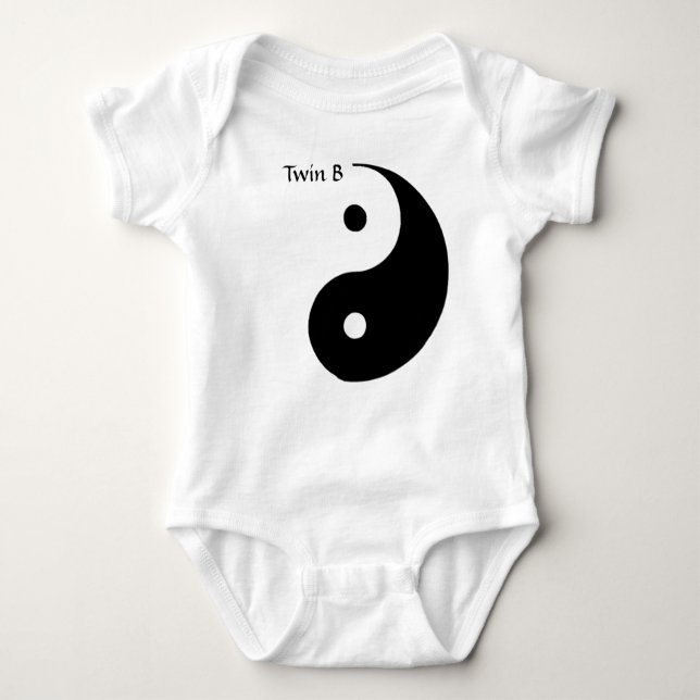 Yin Yang utslagsplats för twillingar - tvilling- B T Shirt (Framsida)