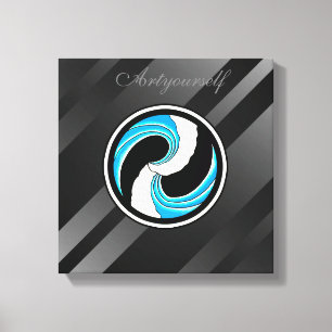 Yin Yang Vågar Canvastryck