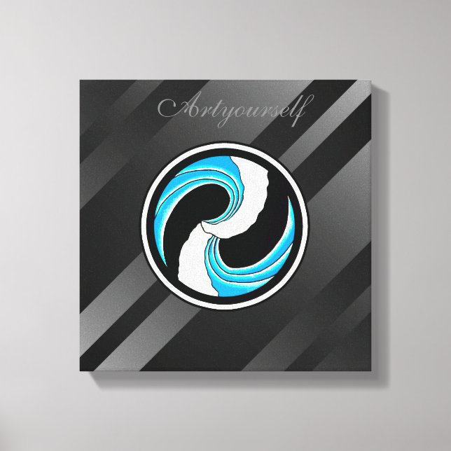 Yin Yang Vågar Canvastryck (Framsida)