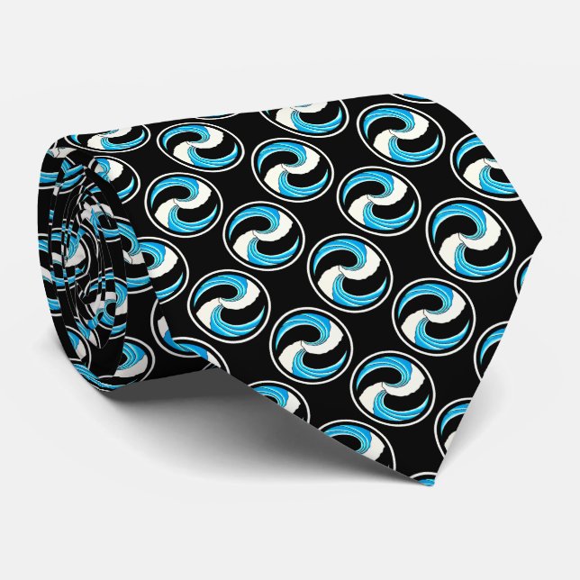 Yin Yang Vågar Slips (Rullad)