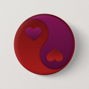 Yin Yang Valentine Button Knapp