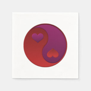 Yin Yang Valentiness Pappersservett