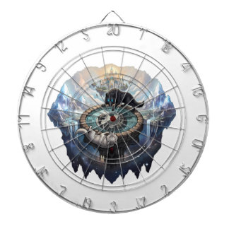 Yin Yang Vargar Kosmisk Galax Fantasy Flytande Darttavla