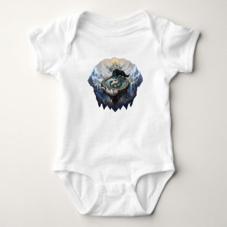 Yin Yang Vargar Kosmisk Galax Fantasy Flytande T Shirt
