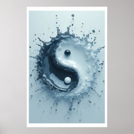 Yin Yang Vatten Stänk Poster