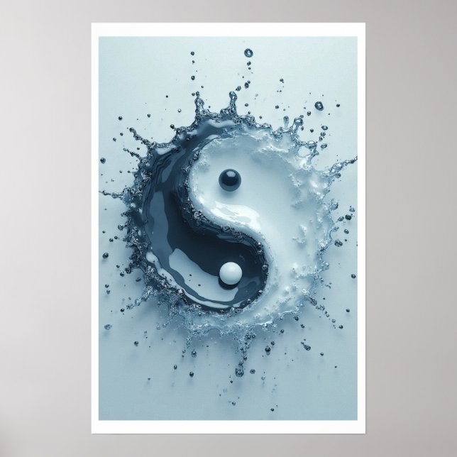Yin Yang Vatten Stänk Poster (Framsidan)