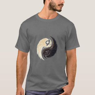 Yin-Yang Vinge Emblem T-Shirt – Mörk Fantasy