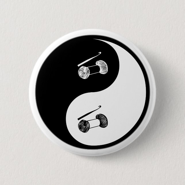 Yin Yang virka Knapp (Framsida)
